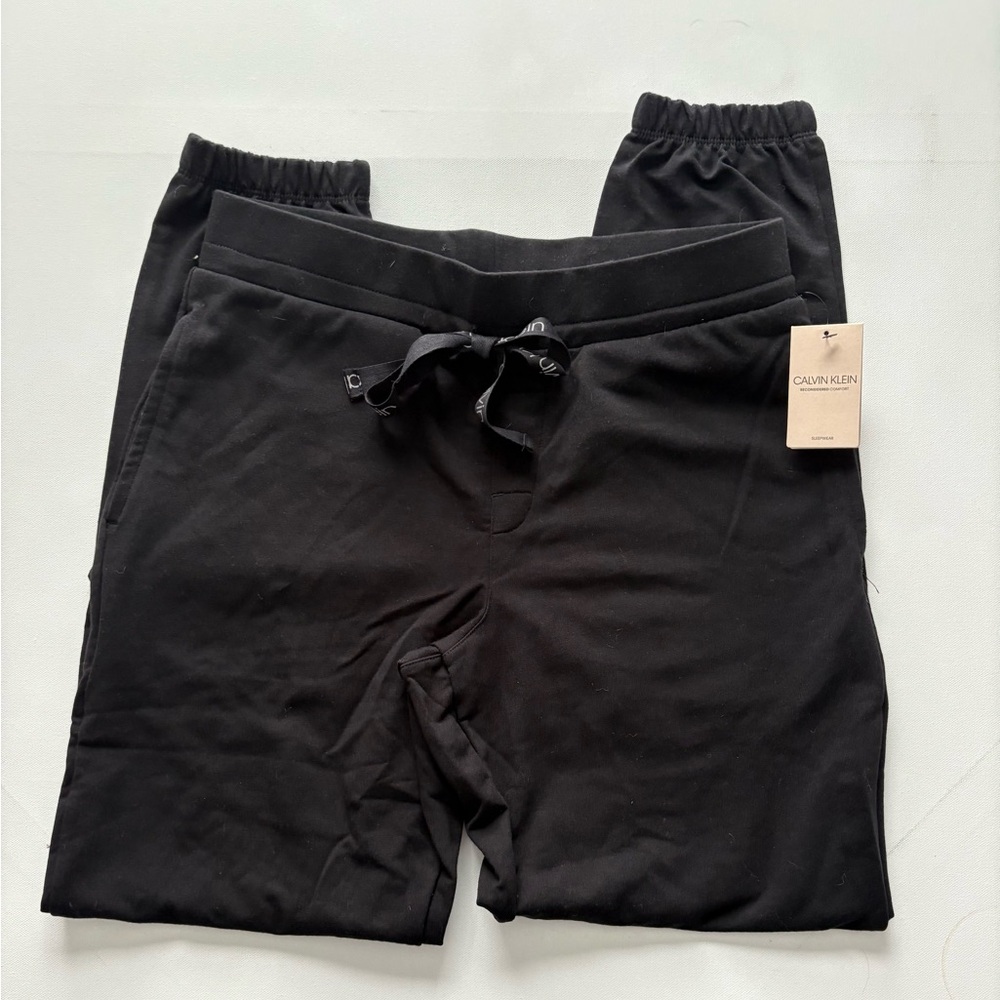 NWT Women's Calvin Klein Black Sleepwear Joggers Size Small